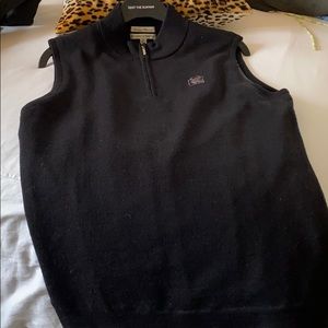 Pullover wool golf vest.